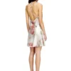 d-ebra-short Robe courte métallisée à imprimé roses floues