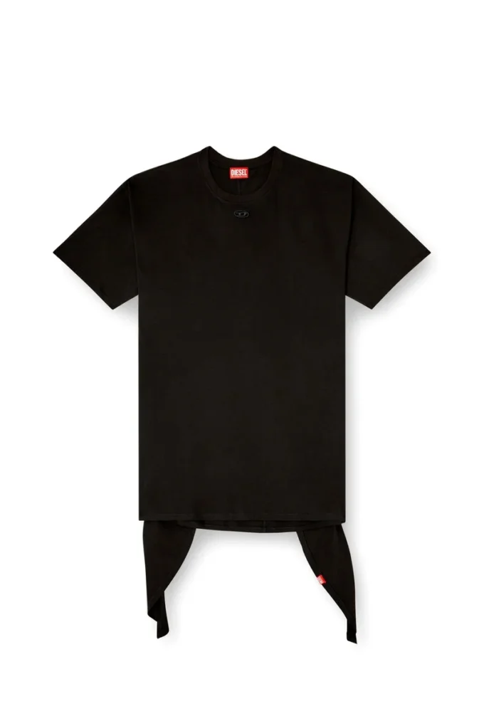 d-eivor Robe t-shirt avec nœud sur le devant