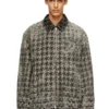 d-elmo-fsh Veste en denim à motif pied-de-poule