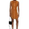 d-enea Mini-robe en coton avec fermeture éclair sur le devant