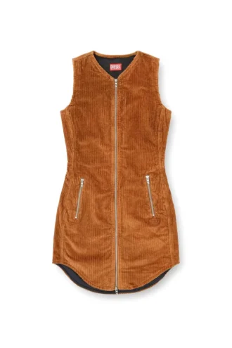 d-enea Mini-robe en coton avec fermeture éclair sur le devant