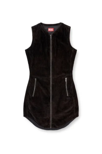 d-enea Mini-robe en coton avec fermeture éclair sur le devant