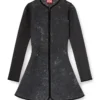 d-eopre Robe courte en scuba marbré