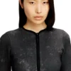 d-eopre Robe courte en scuba marbré