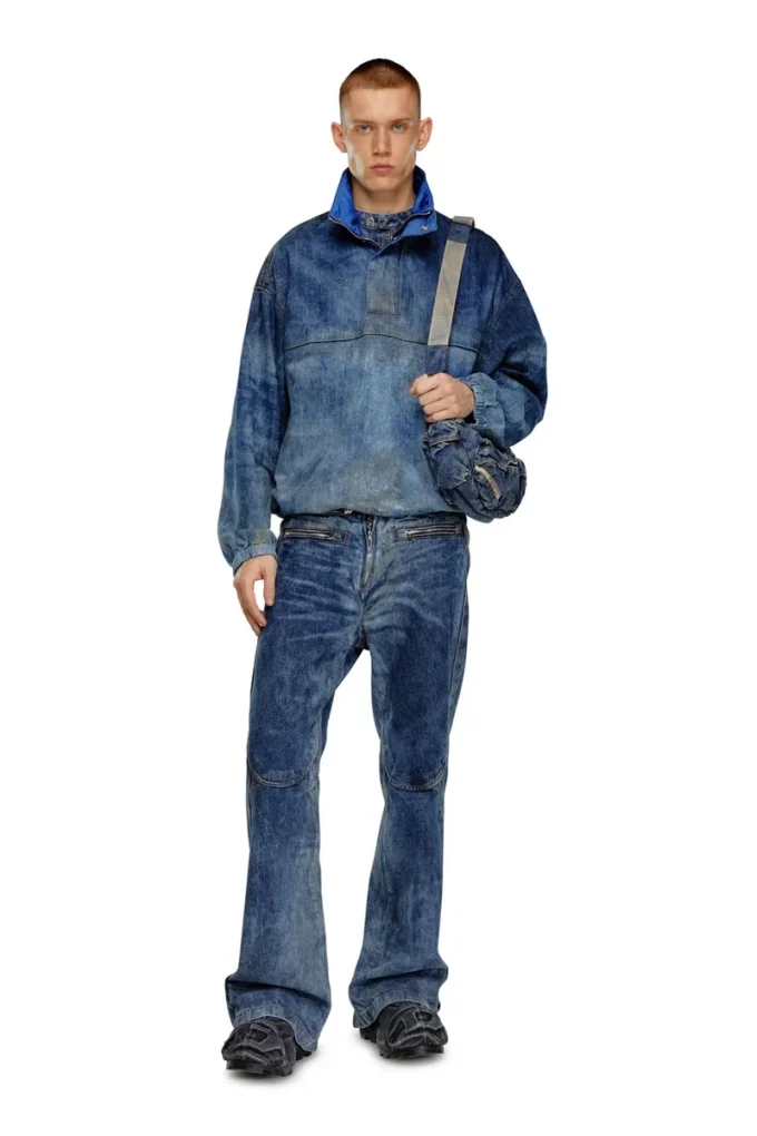 d-flow-fse Veste pull en denim effet sale