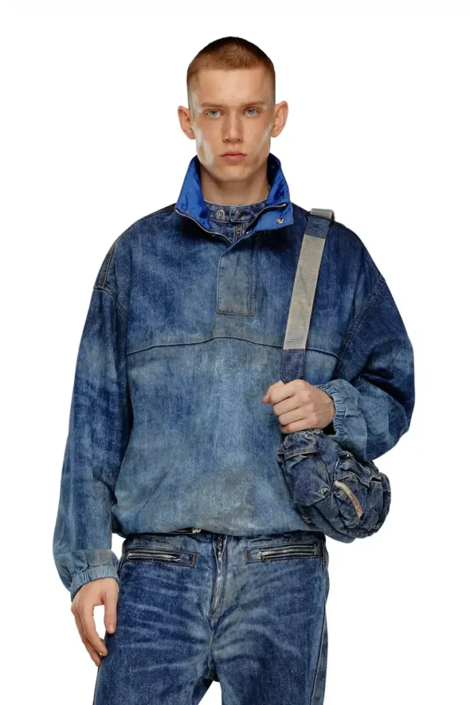 d-flow-fse Veste pull en denim effet sale