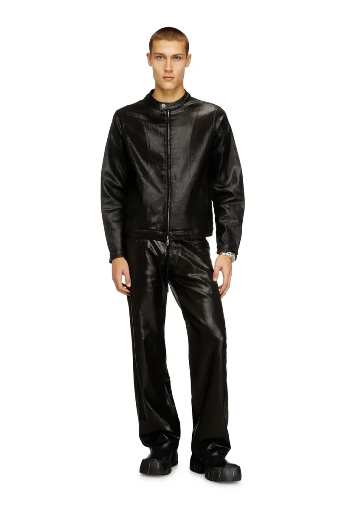 d-glory jogg Veste moto en JoggJeans enduit brillant