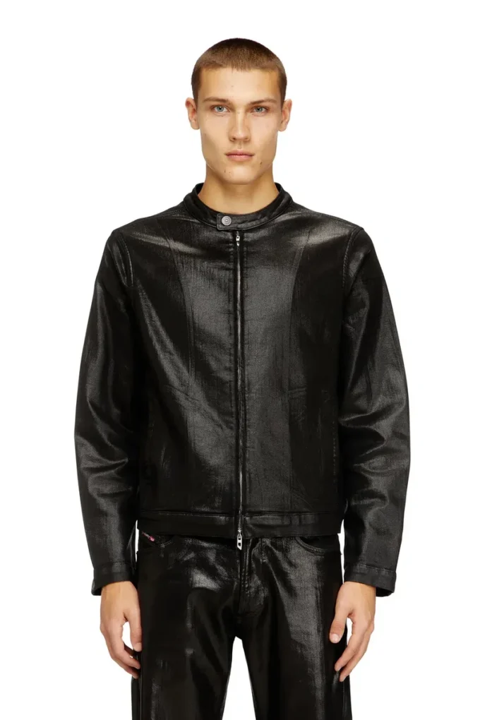 d-glory jogg Veste moto en JoggJeans enduit brillant