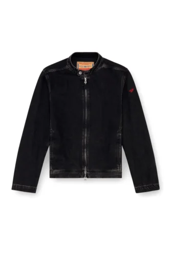 d-glory Veste moto en denim délavé