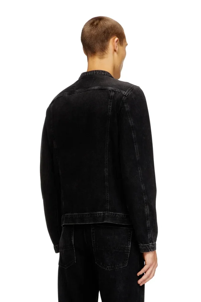 d-glory Veste moto en denim délavé