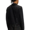 d-glory Veste moto en denim délavé