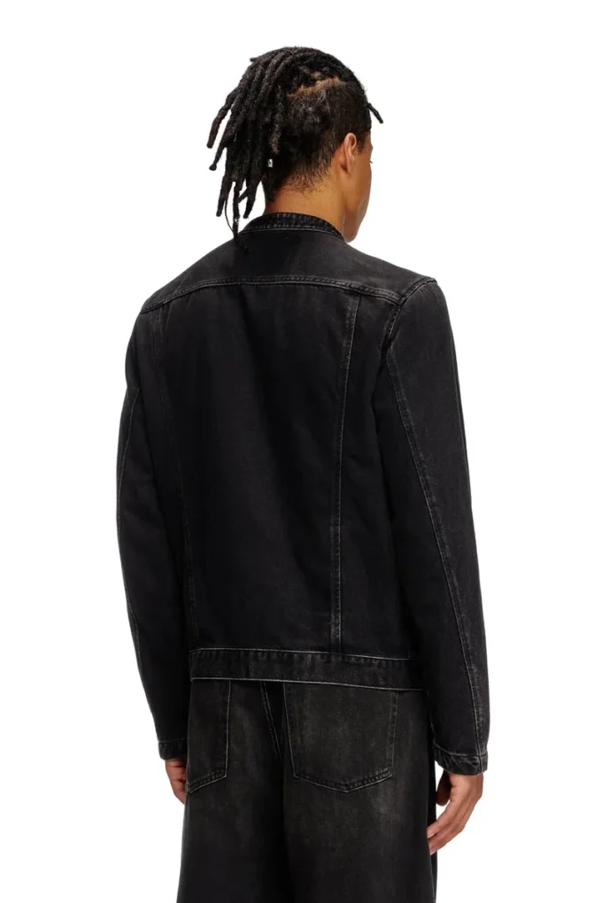d-glory Veste moto en denim délavé
