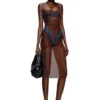 d-haily Robe transparente avec contour lingerie
