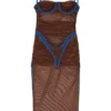 d-haily Robe transparente avec contour lingerie