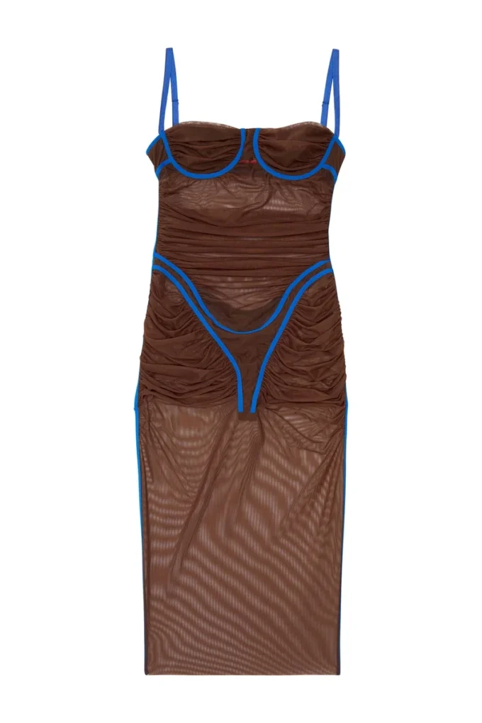 d-haily Robe transparente avec contour lingerie