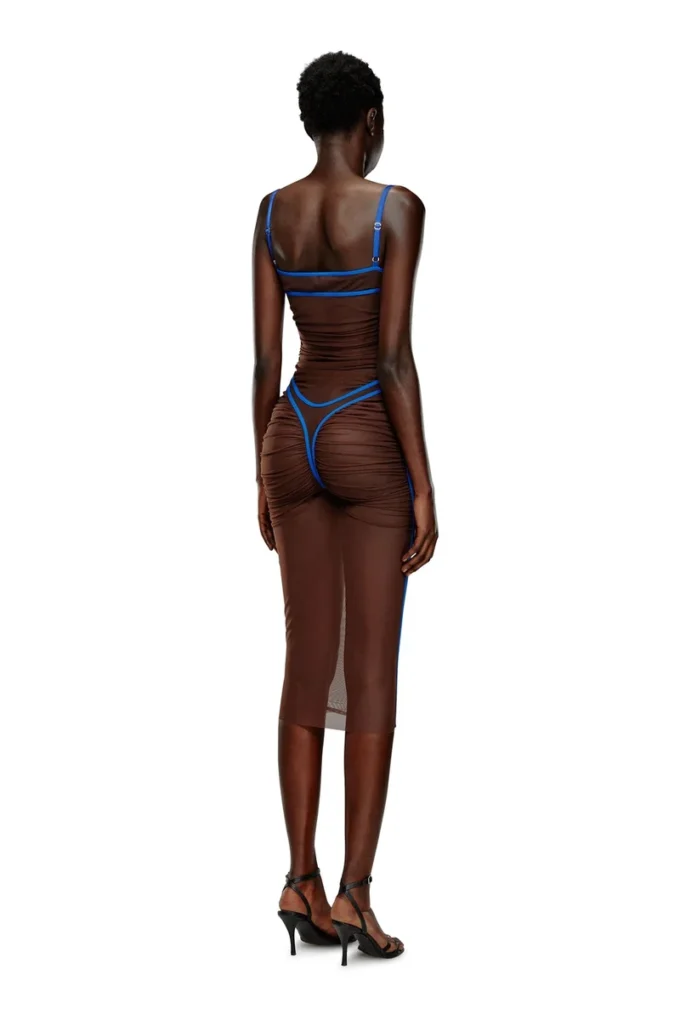 d-haily Robe transparente avec contour lingerie