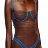 d-haily Robe transparente avec contour lingerie