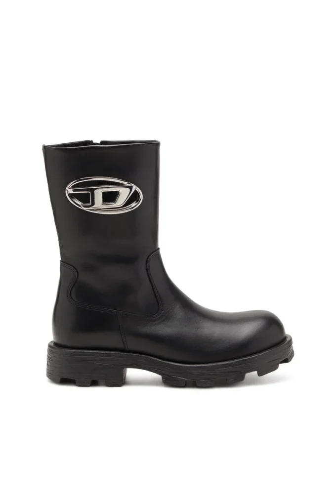 d-hammer bkr d w Bottes D-Hammer-Biker en cuir brillant