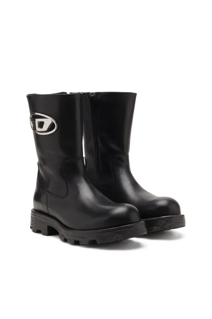 d-hammer bkr d w Bottes D-Hammer-Biker en cuir brillant