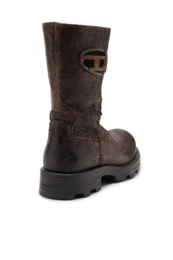 d-hammer bkr d w Bottes D-Hammer-Biker en daim craquelé vieilli