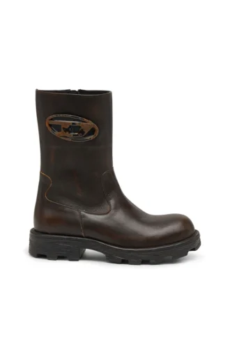 d-hammer bkr d w Bottines D-Hammer en cuir ajouré avec détails métalliques oxydés