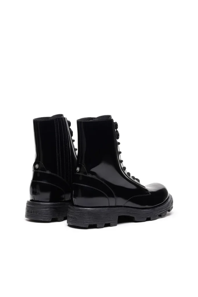 d-hammer bt Bottes D-Hammer-Combat en cuir brillant