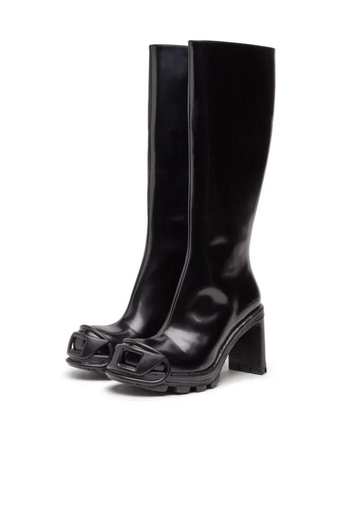 d-hammer d hb w D-Hammer – Bottes à talons hauts en cuir brossé