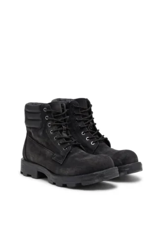 d-hammer à lacets D-Hammer – Bottes militaires en denim et cuir