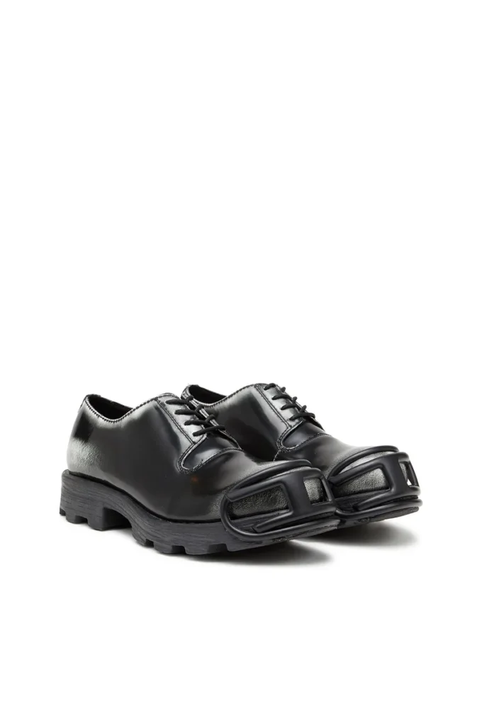 d-hammer so d Chaussures Derby D-Hammer en cuir brillant bicolore
