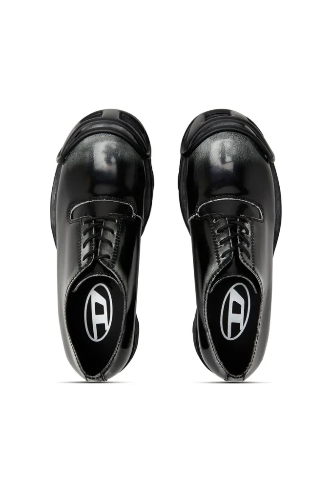 d-hammer so d Chaussures Derby D-Hammer en cuir brillant bicolore