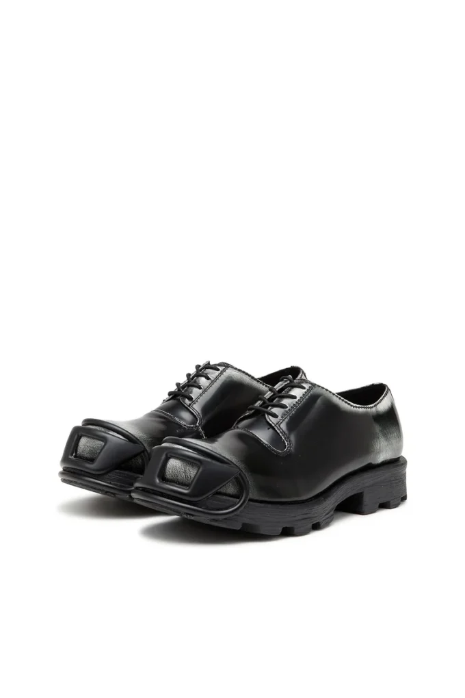 d-hammer so d Chaussures Derby D-Hammer en cuir brillant bicolore