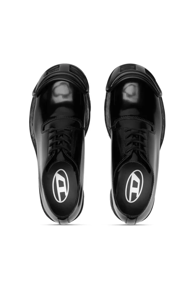 d-hammer so d D-Hammer – Chaussures à lacets en cuir avec bout ovale en D