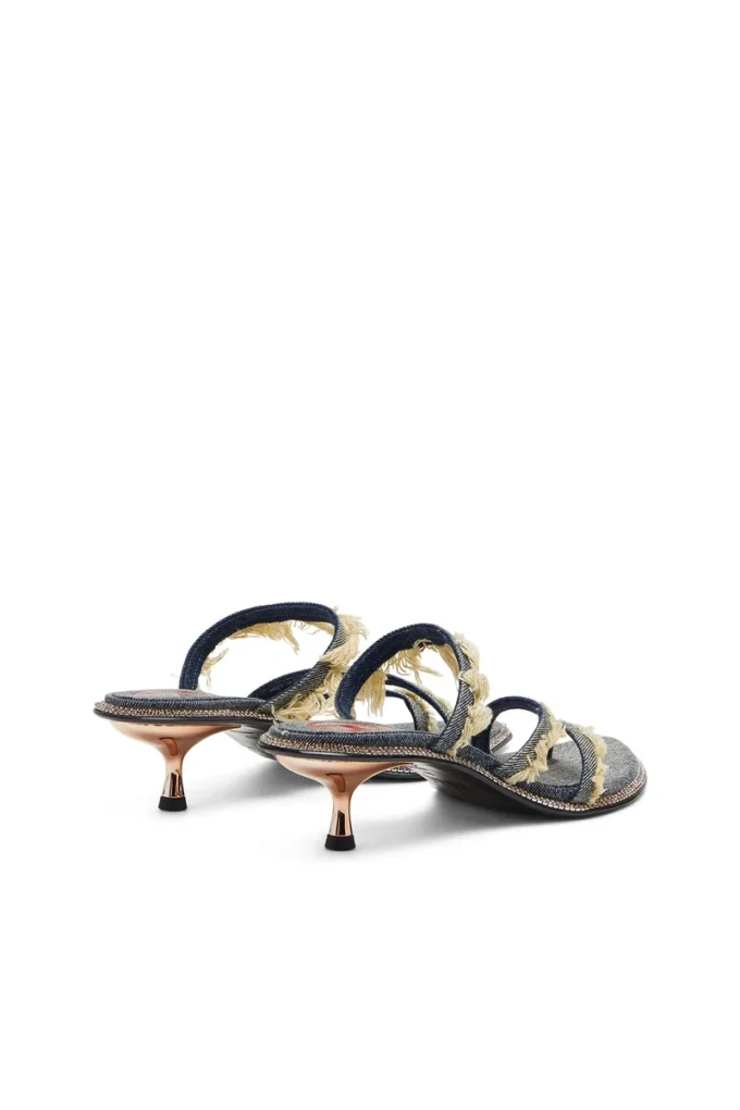 d-havanna kittie Mules D-Havanna Kittie en denim effiloché avec cristaux