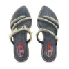 d-havanna kittie Mules D-Havanna Kittie en denim effiloché avec cristaux