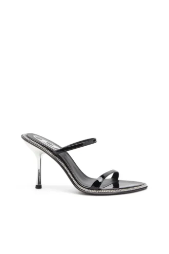 d-havanna sdl D-Havanna – Mules à lanières en cuir verni avec cristaux