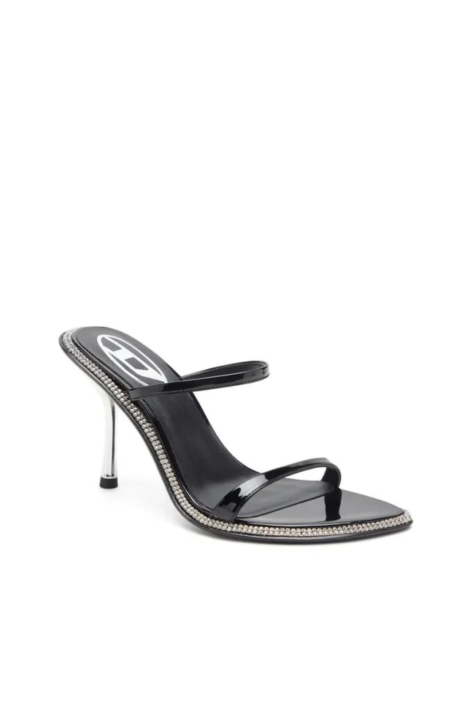d-havanna sdl D-Havanna – Mules à lanières en cuir verni avec cristaux