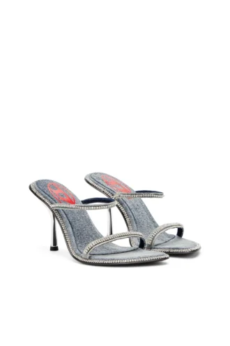 d-havanna sdl Mules à talons D-Havanna en denim cristallisé