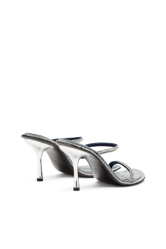 d-havanna sdl Mules à talons D-Havanna en denim cristallisé