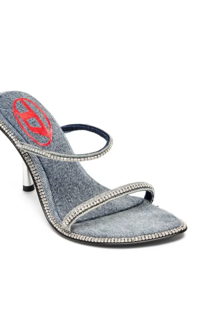 d-havanna sdl Mules à talons D-Havanna en denim cristallisé