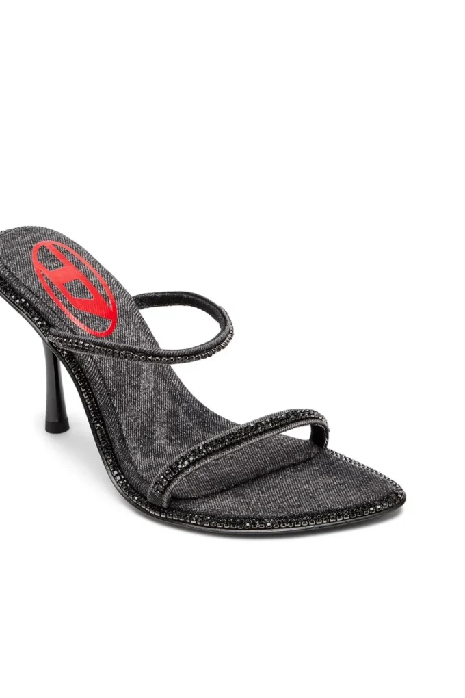 d-havanna sdl Mules à talons D-Havanna en denim cristallisé
