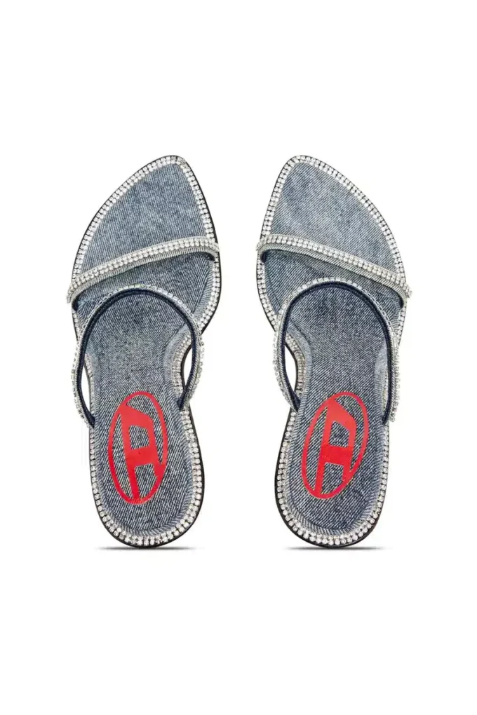 d-havanna sdl Mules à talons D-Havanna en denim cristallisé
