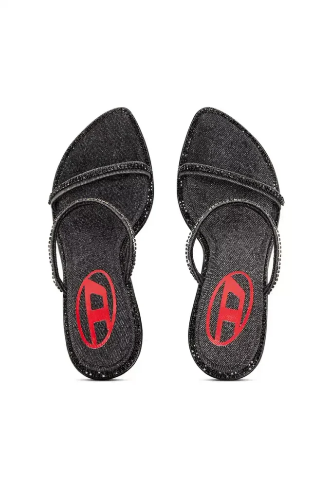 d-havanna sdl Mules à talons D-Havanna en denim cristallisé