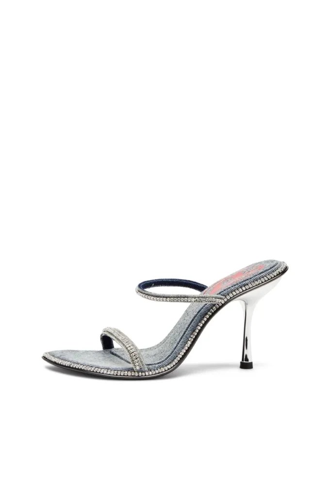 d-havanna sdl Mules à talons D-Havanna en denim cristallisé