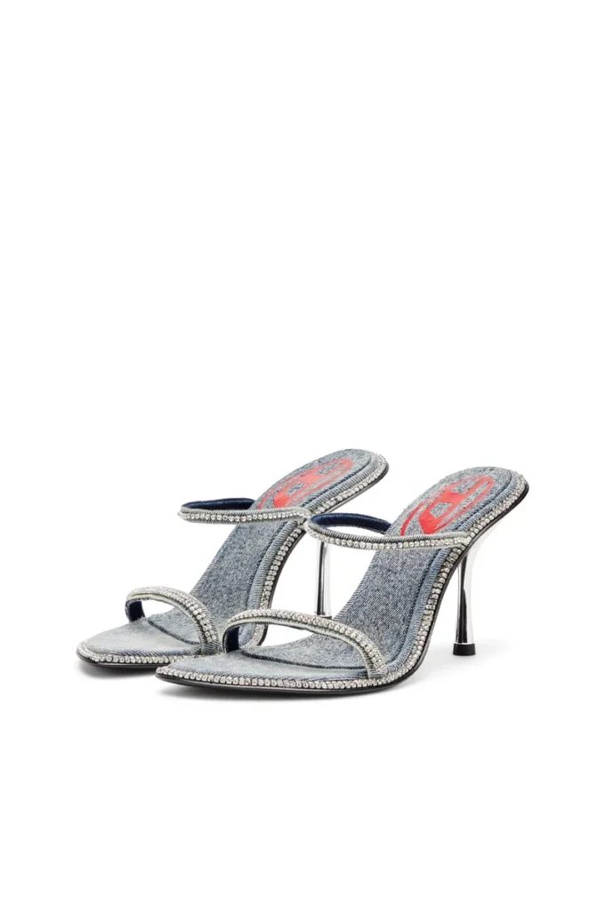 d-havanna sdl Mules à talons D-Havanna en denim cristallisé