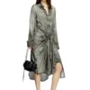 d-iletta Robe portefeuille en viscose aspect denim