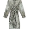 d-iletta Robe portefeuille en viscose aspect denim