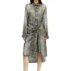d-iletta Robe portefeuille en viscose aspect denim