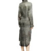 d-iletta Robe portefeuille en viscose aspect denim