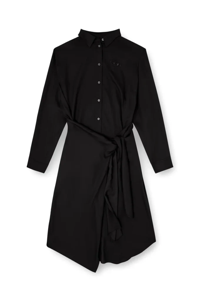 d-iletta-s1 Robe chemise midi avec détail torsadé