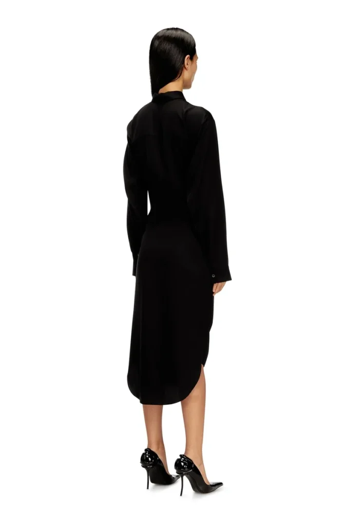 d-iletta-s1 Robe chemise midi avec détail torsadé